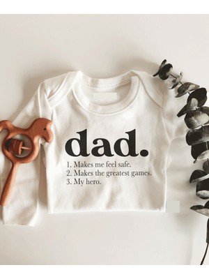 Limon Dad Mean Uzun Kol Çıtçıtlı Organik Bebek Body