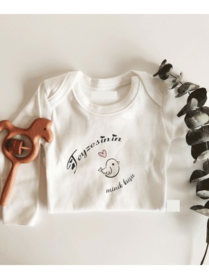 Limon Teyzesinin Minik Kuşu 2 Uzun Kol Çıtçıtlı Organik Bebek Body