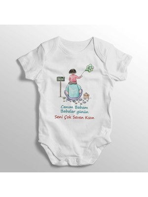 Limon Canım Babam Babalar Günün Kutlu Olsun Baskılı Bebek Zıbını