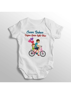 Limon Canım Babam Doğum Günün Kutlu Olsun Yazılı Baskılı Bebek Zıbını