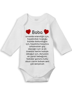 Limon Canım Babam Seni Çok Seviyorum Baskılı Zıbın