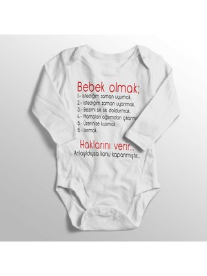 Limon Çocuk Beyaz Bebek Olmak ve Bebek Hakları Yazılı Zıbın
