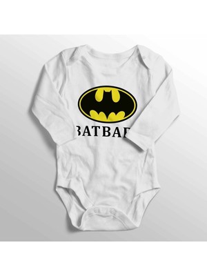Limon Bebek Beyaz Batbaby Yazılı Batman Baskılı Zıbını