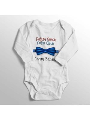 Limon Erkek Bebek Beyaz Papyonlu Baskılı