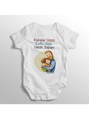 Limon Babalar Günün Kutlu Olsun Canım Babam Baskılı Bebek Zıbını