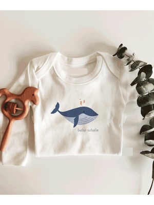 Limon Baby Whale Kol Çıtçıtlı Organik Bebek Body