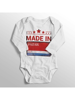 Limon Unisex Bebek Rize Pazar Sokak Tabelası Baskılı Zıbını