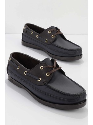 Bambi Lacivert Kahve Erkek Casual Ayakkabı