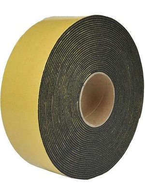 Kauçuk Bant 5cm Genişlik 15 Metre Uzunluk Elastomerik Arkası Kendinden Yapışkanlı Rulo Izolasyon Havalandırma Agmair Agm