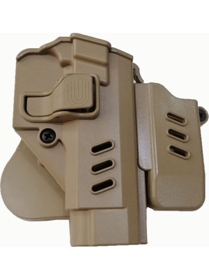Black Grips Bg Tisaş Zigana Kilitli Taktik Tabanca Kılıfı Bej (Kum) Renk Şarjörlü