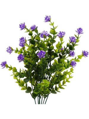 Nettenevime Yapay Çiçek Mor Mineli Şimşir Dekoratif Yapay Bitki