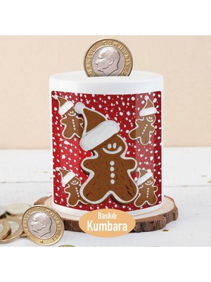 Asilmeydan Noel Temali Yeni Yıl Kurabiyeleri Kumbarası - 21 Seramik Malzeme ile Çocuklara Uygun Hediye Fikri