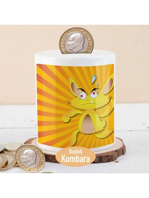 Asilmeydan Agresif Sarı Kedicik Baskılı Para Birikim KUMBARASI-B25601