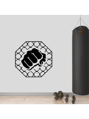 Asilmeydan Tel Örgüyü Kıran Yumruk Dekoratif Duvar Sticker, Çıkartma, Etiket