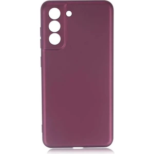 Hesaplı Dünya Samsung Galaxy S21 Fe Kılıf Mat Renkli Esnek Silikon Mürdüm Renk Prm