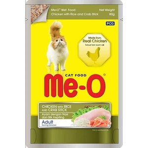 Meo Tavuk Pirinç ve Yengeç Çubuğu Yetişkin Kedi Konservesi 80 gr