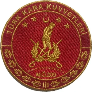 Sim Nakış Türk Kara Kuvvetleri Nakış Işleme Arma Patch Peç 9.5 x 9.5 cm
