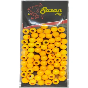 Sr Sazanrig Turuncu-Sarı Yuvarlak Boncuk 9 mm (Geniş Delik)