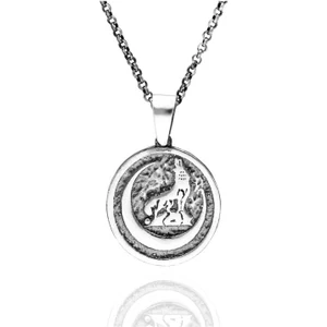 925 Gümüş Bozkurt 925 Ayar Gümüş Kolye