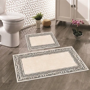 Thalia Home Kaymaz Taban Yıkanabilir 2'li Set Banyo Halısı Banyo Paspası Klozet Takımı