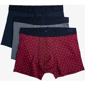 Erkek Desenli Pamuklu Basic Boxer Seti 3'lü