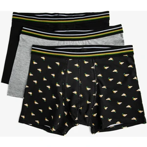 Erkek Desenli Pamuklu Basic Boxer Seti 3'lü