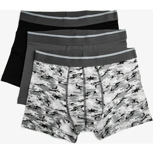 Desenli Pamuklu Basic Boxer Seti 3'lü