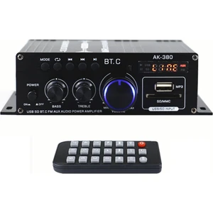 AK380 40W+40W Mini Ses Güç Amplifikatörü Bas Kontrolü  (Yurt Dışından)