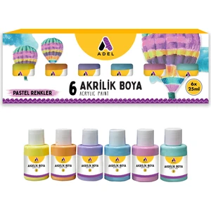 Pastel Renkler Akrilik Boya 25 ml x 6'lı