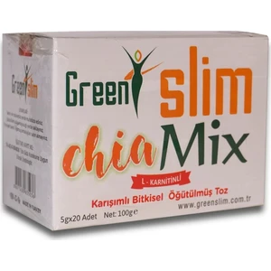 Green Slim Chia Mix L-Karnitinli Bitkisel Öğütülmüş Toz 20 Adet