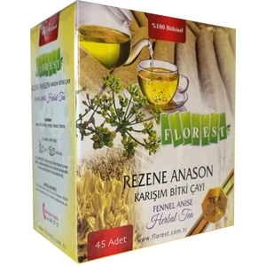 Rezene & Anason Karışım Bitki Çayı-Süzen Poşet 45 Adet