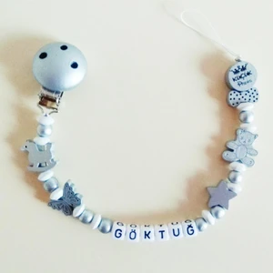 Sahi Aksesuar Isimli Emzik Zinciri - Emzik Askısı - Bebek Hediyesi BEZ093