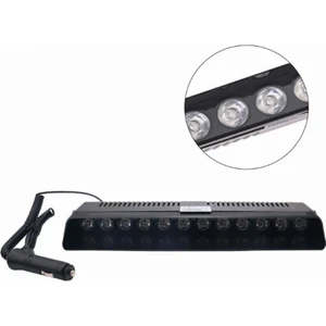 BTM Otomotiv 12 Ledli Cam Içi Çakar Vantuzlu Çakar Lamba Kırmızı-Beyaz-Mavi