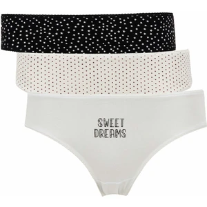 Desenli 3'lü Bikini Külot V2743Az21Au