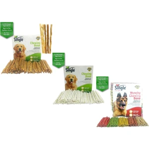Kemik Burgu Çubuk Süper Karışık Paket Beyaz-Naturel-Munchy 12 cm 100 Lü (3 Adet)