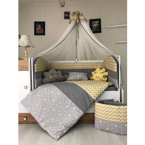 Mini Baby Figürlü Sarı Bebek Uyku Seti 11 Parça