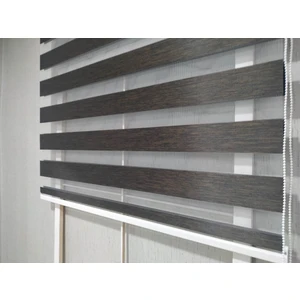 Story Perde Soft Bamboo Acı Kahverengi Zebra Perde (Düz)