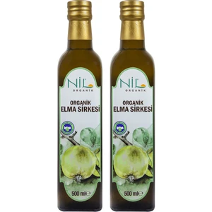 Nil Organik Nil Baharat 2 Adet Organik Elma Sirkesi 500 Ml. (Körpe Elma Sirkesi)