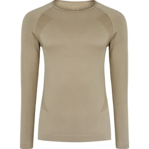 Erkek Seamless Termal Sweatshirt Kum