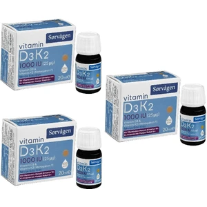 Vitamin D3K2 Damla 20 Ml (1000 Iu)- 3 Adet