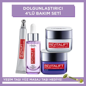 L'Oréal Paris Loreal Paris L'oréal Paris Revitalift Filler Dolgunlaştırıcı  4'lü Bakım Seti + Yüz Masaj Aleti Roller Hediye
