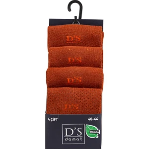 D'S Damat Erkek Bambu Çorap 4'lü Kiremit