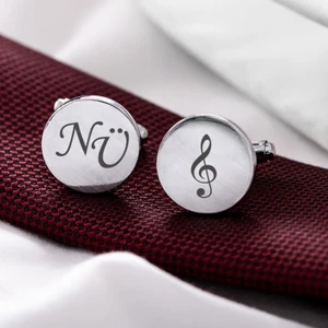 Gökdeniz 925 925 Ayar Müzik Sembolü Hediyelik Harfli Kol Düğmesi