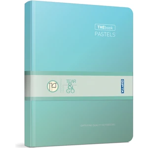 The Book Pastel 20X28 400 Yaprak 4 Bölmeli Sert Kapak Ciltli Defter (3486) Kareli Açık Yeş