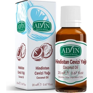 Hindistan Cevizi Yağı, Soğuk Sıkım, %100 Saf ve Doğal, 20 ml