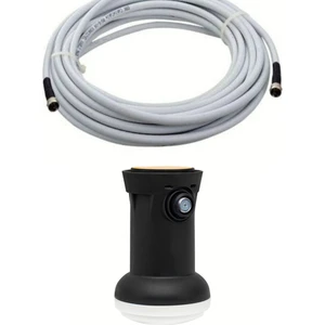 20 Metre Uydu Kablosu + Tekli Çıkış Çanak Uydu Lnb + F Konnektör (1 Li 4K Full Hd 3D Single Lnb)