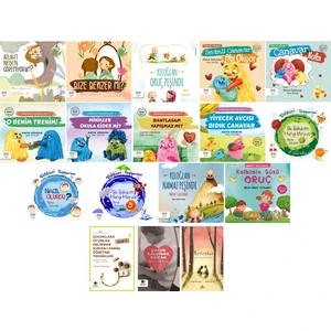 Merve Gülcemal (Oyuncu Anne) 17 Kitap Set / Allah'ı Neden Göremiyorum - Bize Benzer Mi - Keloğlan Namaz Peşinde - Canavar Kardeşler - Rabbimi Tanıyorum - Tefekkür Yürüyüşleri - Kalbimin Süsü Oruç