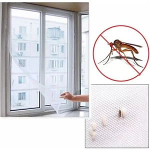 - Sineklik Yıkanabilir Pencere Sinekliği Cırt Bantlı Yapışkanlı 130 cm x 150 cm 4'lü
