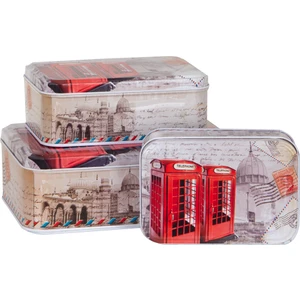 Saklama Kutusu 3 Adet (Metal) (London)