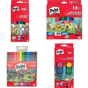Boya Seti Sulu Boya+Kuru Boya+Keçeli Boya+Jumbo Mum Pastel Boya